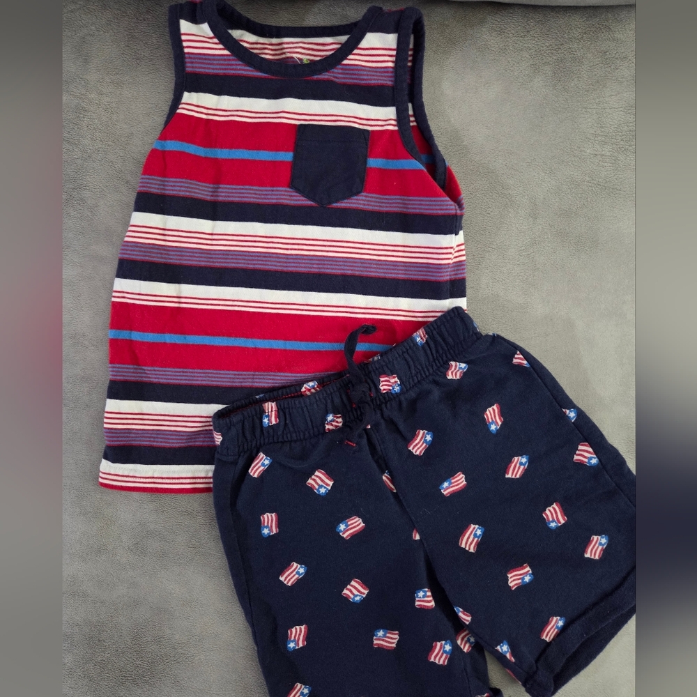 Jumping Beans Girls 2-Piece Tank Top & Shorts Set Size 2T